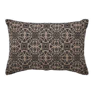 Custom House Black Tan Jacquard Pillow 9.5